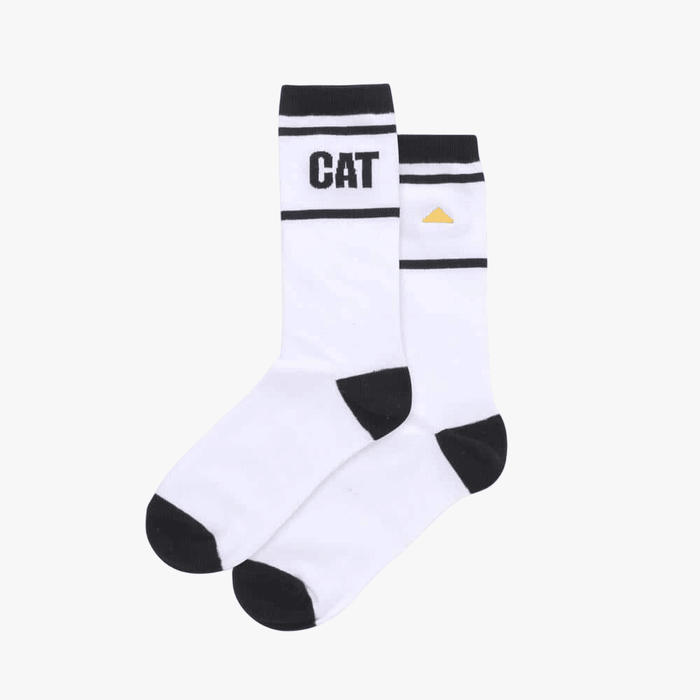 Caterpillar Aop Crew Sock Triangle Stripe White | Caterpillar