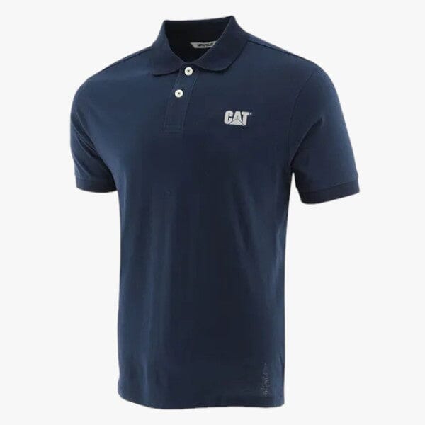 Caterpillar Men's Foundation Jersey Knit Short Sleeve Golfer Detroit Blue | Caterpillar