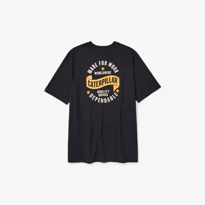 Caterpillar Mens Graphic Short Sleeve Tee Black | Caterpillar