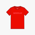 Caterpillar Mens Short Sleeve Logo Tee Red | Caterpillar