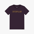 Caterpillar Mens Short Sleeve Puff Print Tee Raisin | Caterpillar