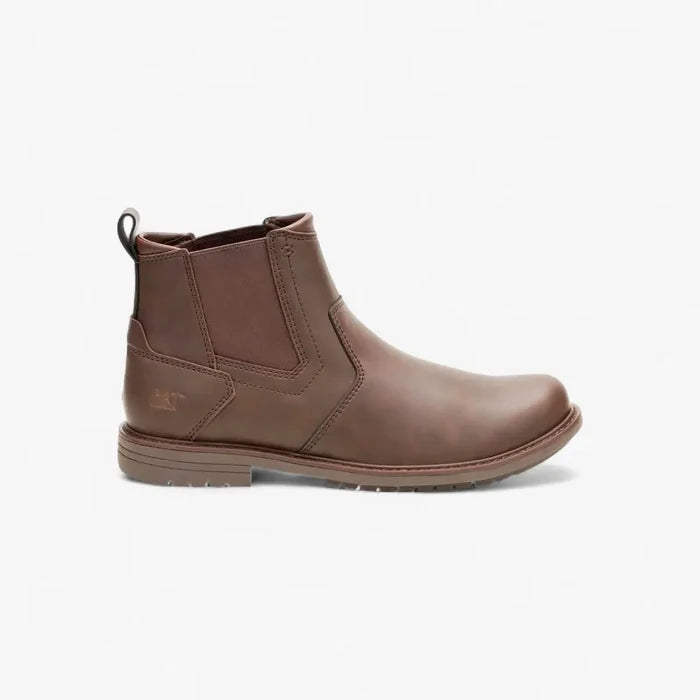 Caterpillar Mens Staten Chelsea Boot Dark Brown | Caterpillar