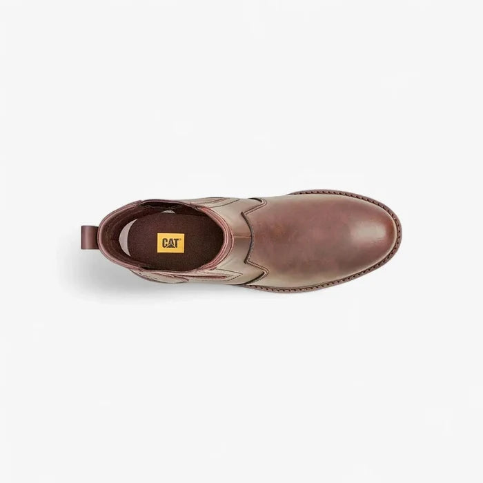 Caterpillar Mens Staten Chelsea Boot Dark Brown | Caterpillar