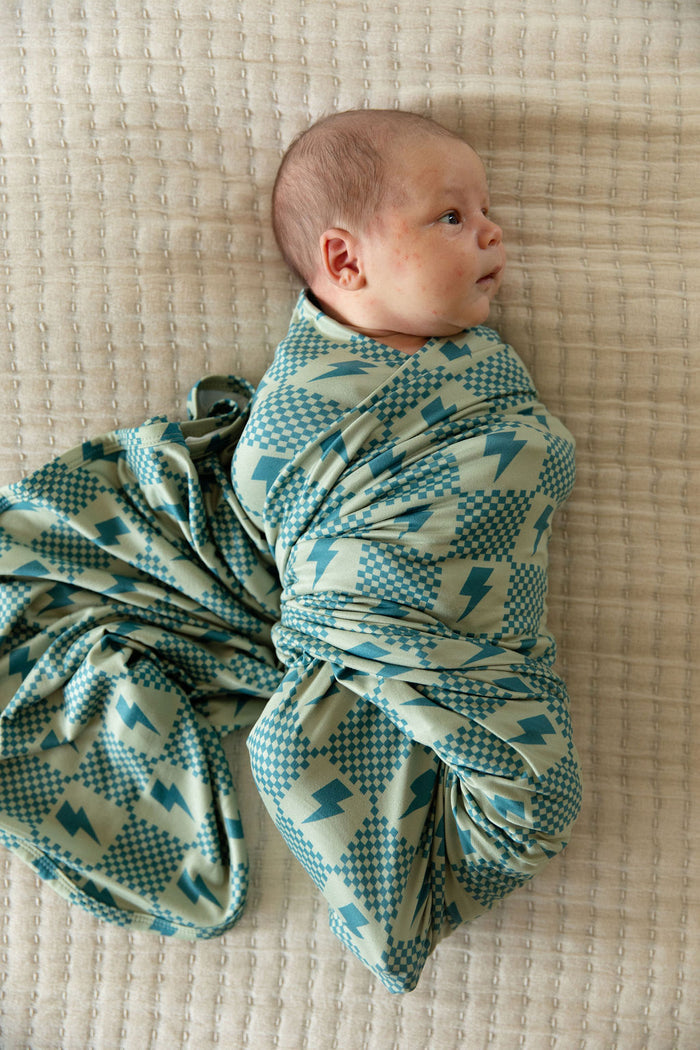 CHECKER LIGHTNING BOLTS | SWADDLE