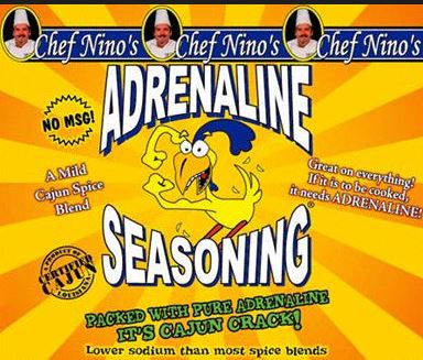 NolaCajun Chef Ninos Cajun Adrenaline Seasoning Louisiana Cajun Spice New Orleans