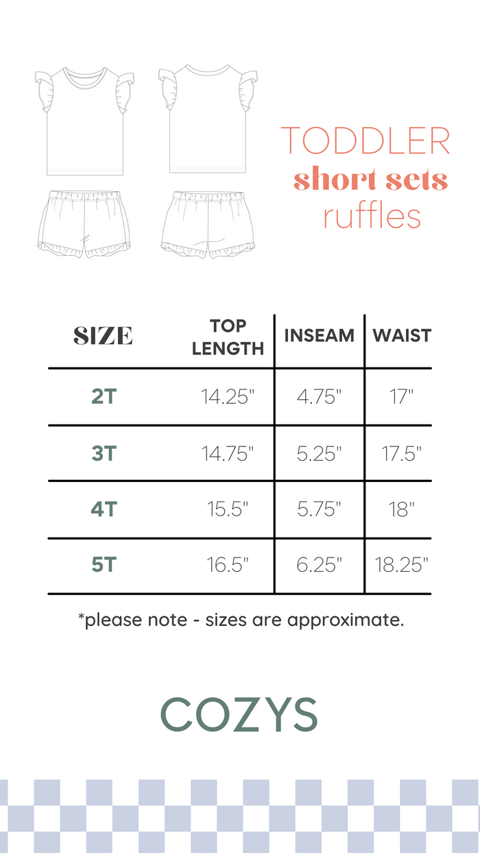 CHERRY STRIPES | RUFFLE SHORT SET