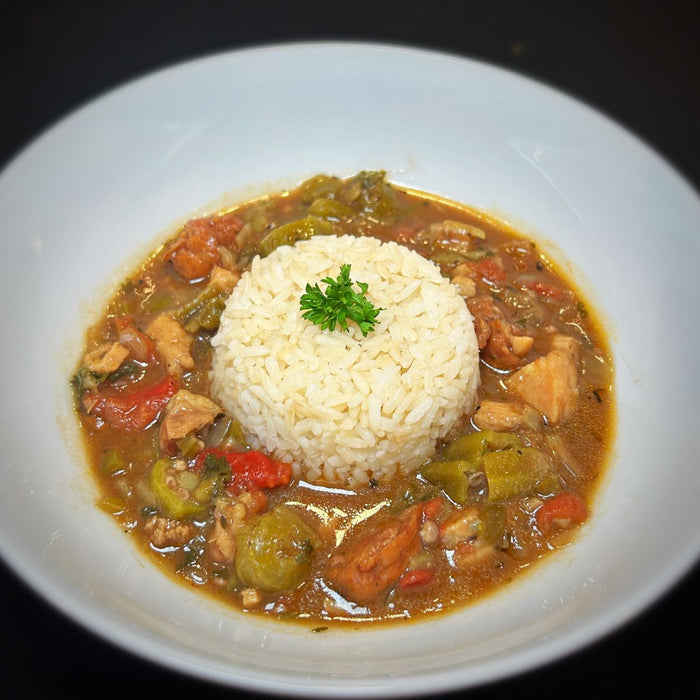 NolaCajun Chicken and Sausage Gumbo with Okra Louisiana Cajun Classic New Orleans