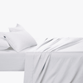 Cotton Co 400 Oxford Thread Super King Flat Sheet 270X300 Silver Cotton Co