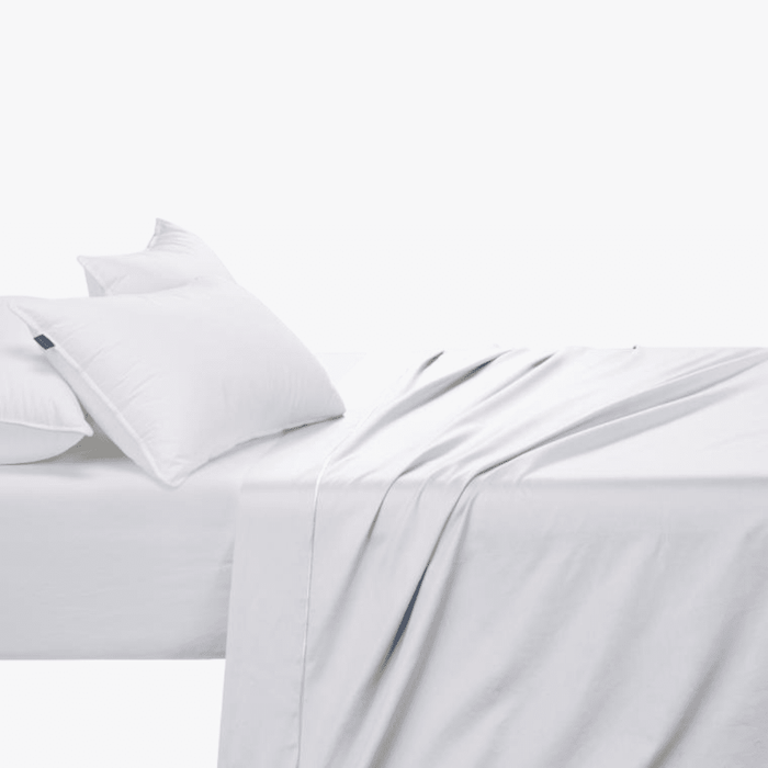 Cotton Co 400 Oxford Thread Super King Flat Sheet 270X300 Silver Cotton Co