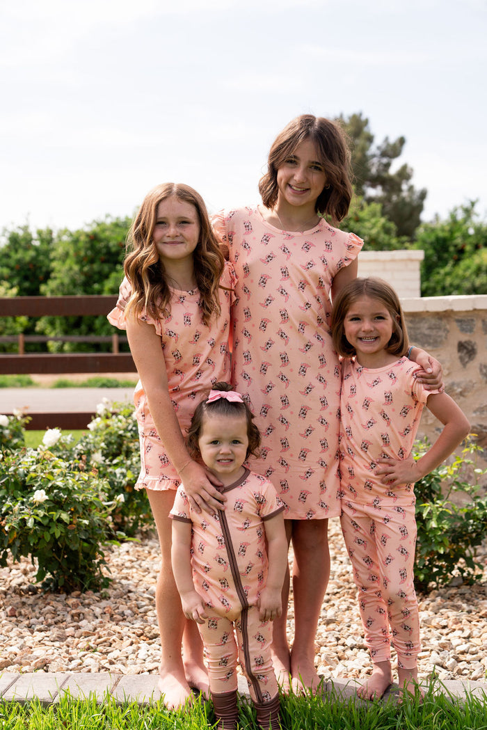 COWGIRL BOOTS | SHORT SLEEVE ZIPPER ONE PIECE