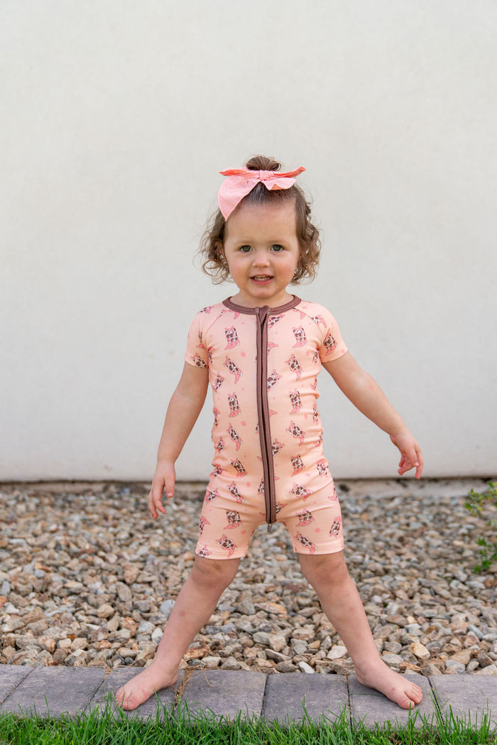COWGIRL BOOTS | SHORT ZIPPER ONE PIECE