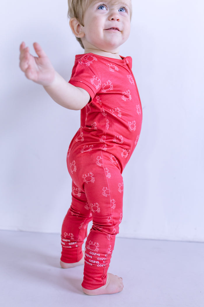 CRABS | SHORT SLEEVE ZIPPER ONE PIECE