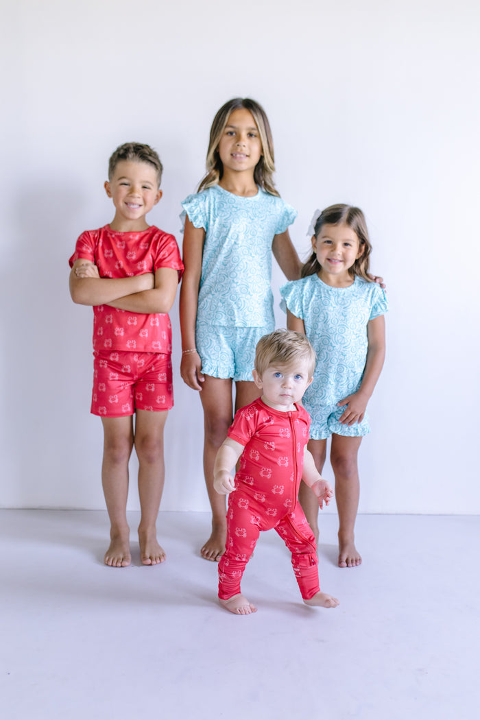 CRABS | SHORT SLEEVE ZIPPER ONE PIECE
