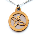 Crane Mon Bamboo Pendant jewelry Natural Bamboo