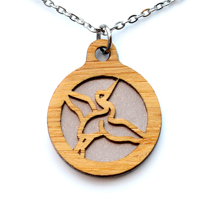 Crane Mon Bamboo Pendant jewelry Natural Bamboo