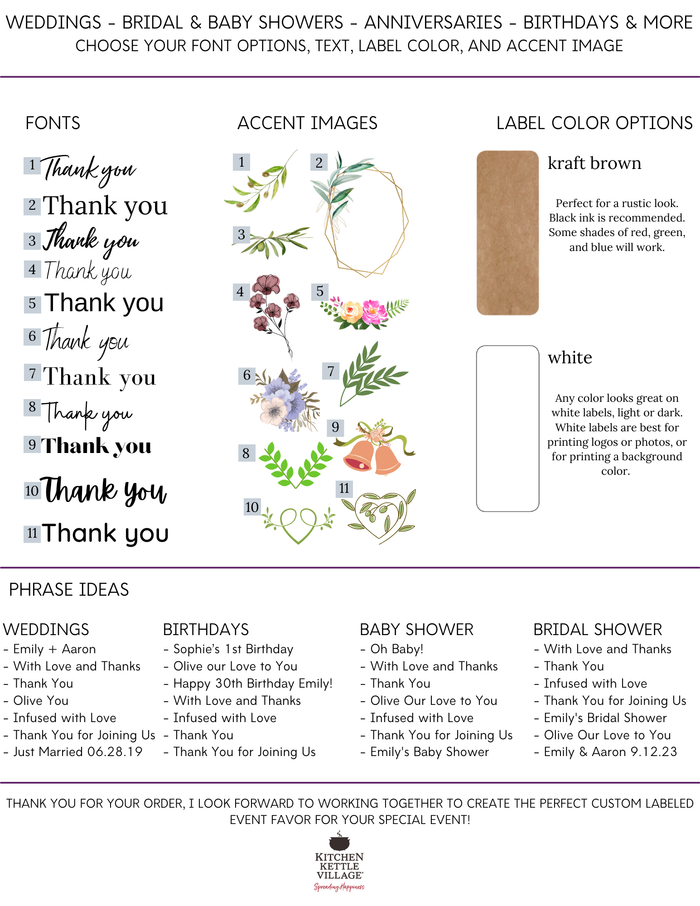 "Custom Label" Olive Oil & Balsamic Vinegar