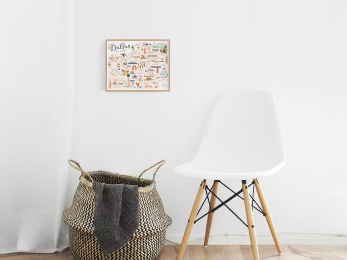 Dallas Map Art Print - Onderkast Studio