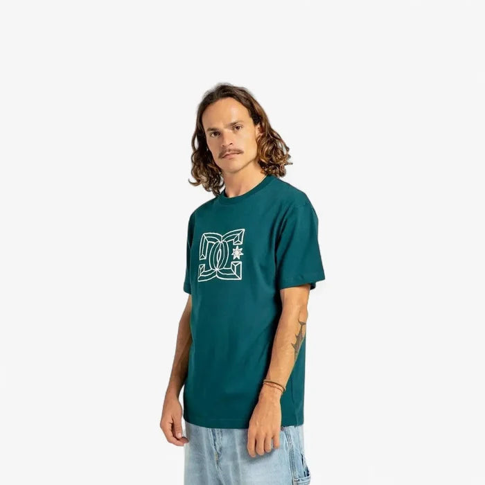 Dc Mens Outline Star Short Sleeve Tee Deep Teal | DC