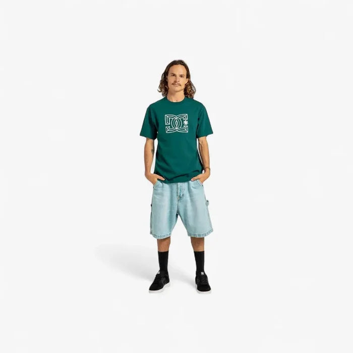 Dc Mens Outline Star Short Sleeve Tee Deep Teal | DC