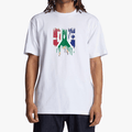 Dc Mens Sa Flag Drip Short Sleeve Tee White | DC