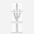 Desert Saguaro Cactus, No. 3 - Set of 3 - Jetty Home