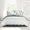 Donatella 400 Thread King Duvet Cover Set Duckegg | Cotton Co