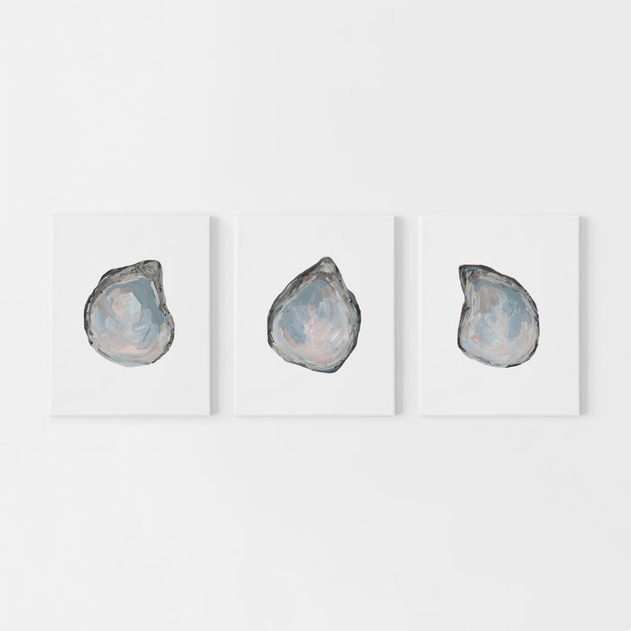 Drifted Oysters Triptych - Set of 3  - Art Prints or Canvases - Jetty Home