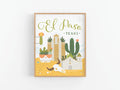 El Paso Succulent Skyline Art Print
