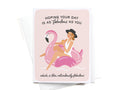Fabulous Flamingo Floatie Greeting Card - Onderkast Studio