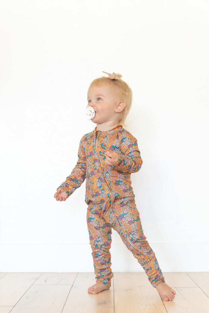 FALL DAISIES | ZIPPER ONE PIECE