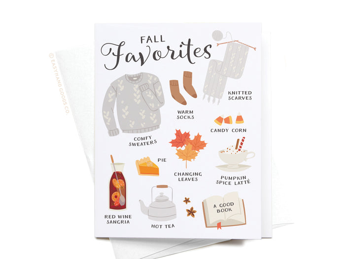Fall Favorites Greeting Card - Onderkast Studio