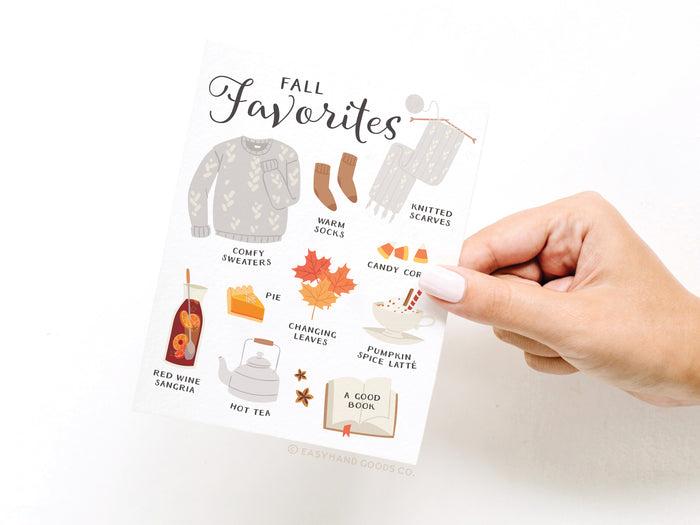 Fall Favorites Greeting Card - Onderkast Studio