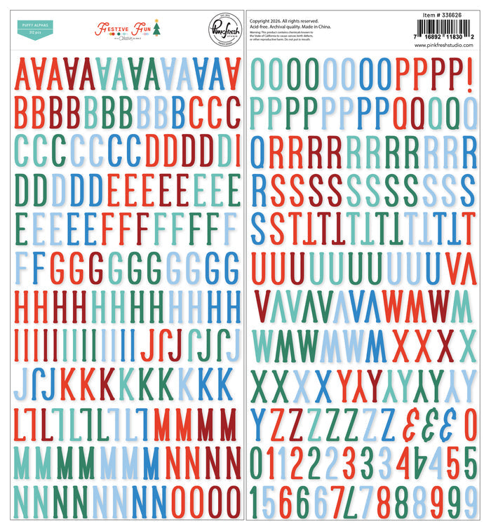 Festive Fun: Puffy Alpha Stickers