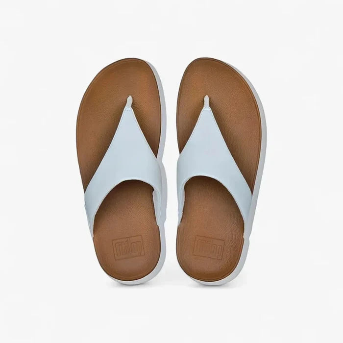 Fit Flop Ladies Lulu Leather Sandals White | Fit Flop