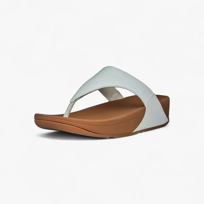 Fit Flop Ladies Lulu Leather Sandals White | Fit Flop