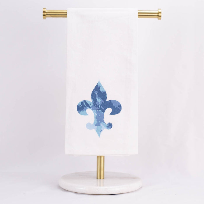NolaCajun Fleur De Lis Silhouette Hand Towel Louisiana New Orleans Kitchen Towel