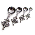 NolaCajun Fleur de Lis Silver Measuring Spoons New Orleans kitchen silver spoon set