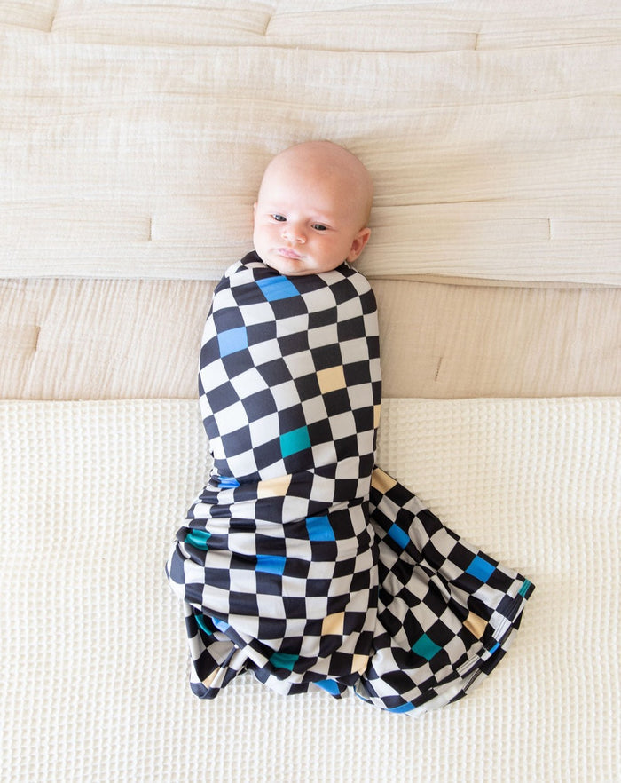 FOREST WAVY CHECKER | SWADDLE
