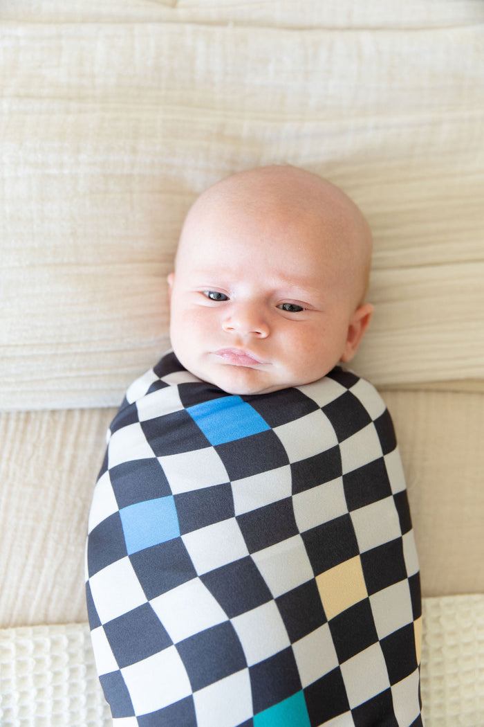 FOREST WAVY CHECKER | SWADDLE