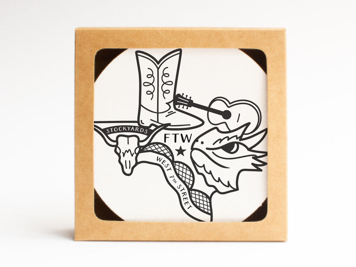 Fort Worth Texas Coaster Set - onderkast-studio