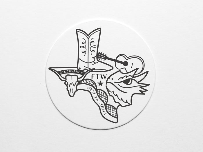 Fort Worth Texas Coaster Set - onderkast-studio