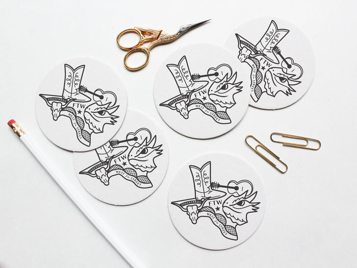Fort Worth Texas Coaster Set - onderkast-studio