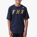 Fox Boys Checkered Short Sleeve Tee Summit Navy | Fox