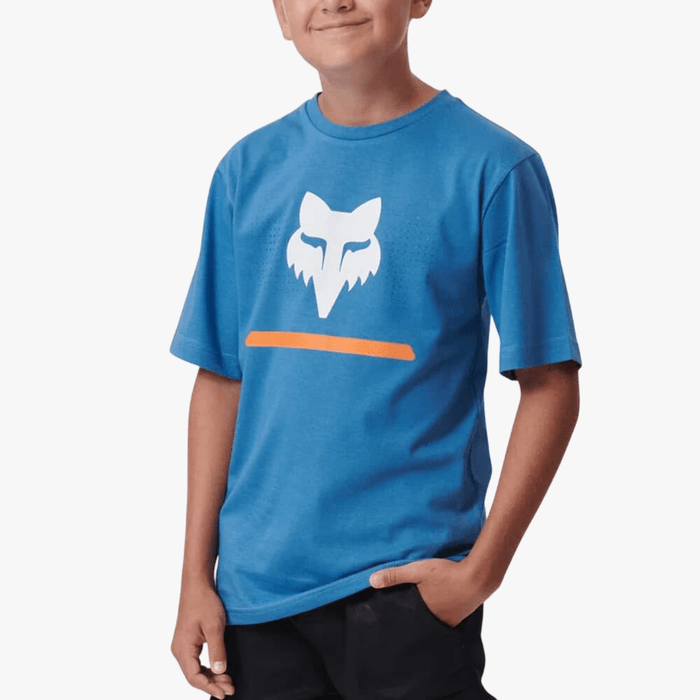 Fox Boys Optical Illusion Short Sleeve Tee Banaff Blue | Fox