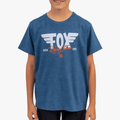 Fox Boys Winged Short Sleeve Tee Heather Navy | Fox