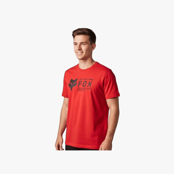 Fox Mens Barge Short Sleeve Tee Red | Fox