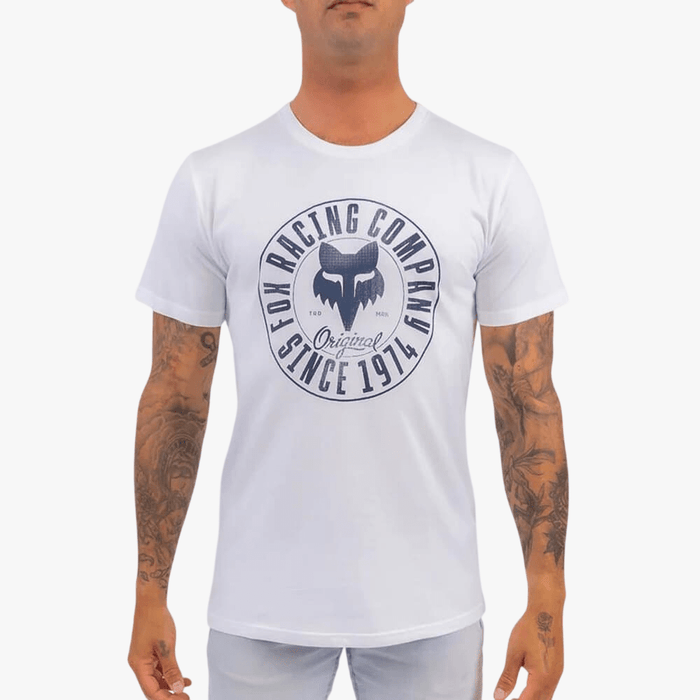Fox Mens Emblem Short Sleeve Tee White | Fox