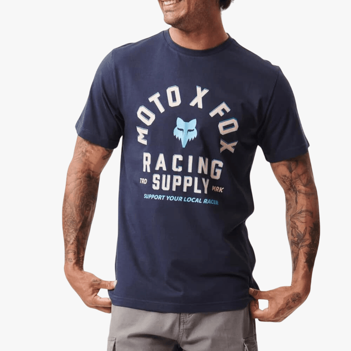 Fox Mens Local Racer Short Sleeve Tee Summit Navy | Fox