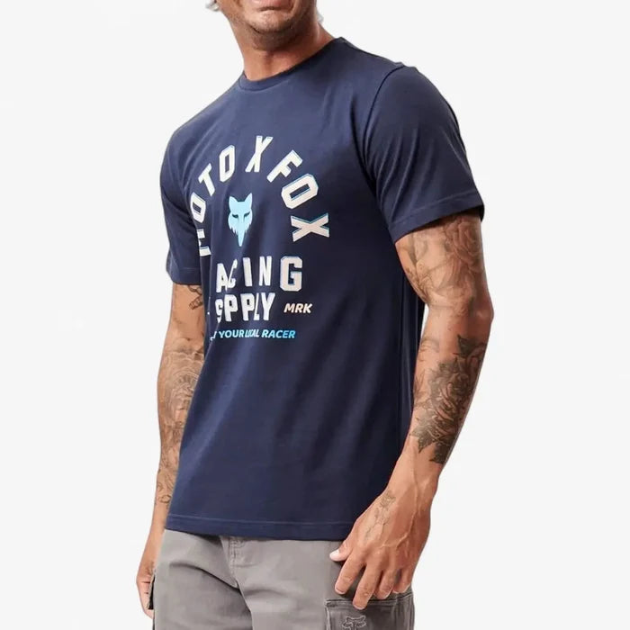 Fox Mens Local Racer Short Sleeve Tee Summit Navy | Fox