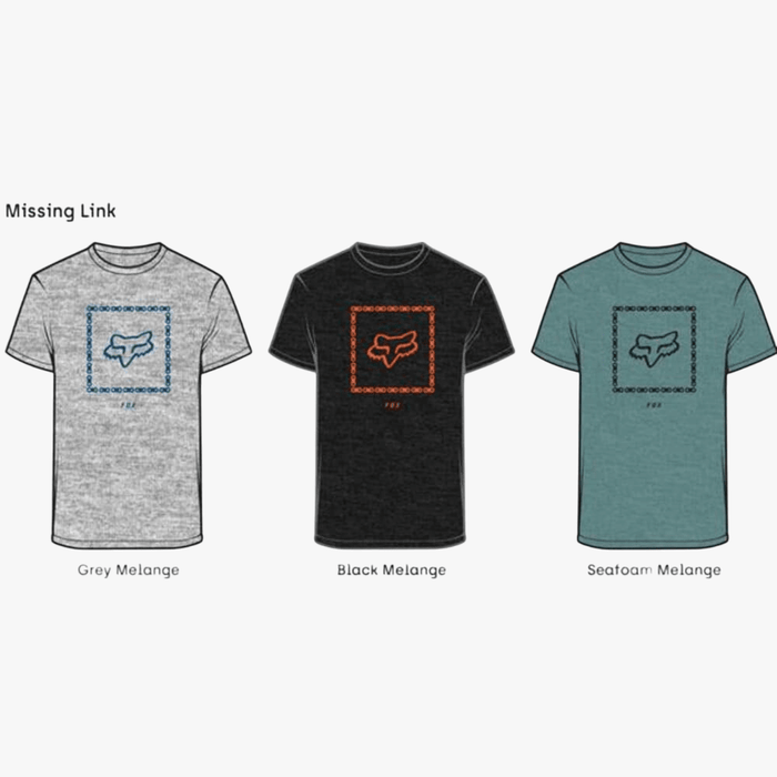 Fox Mens Missing Link Vt 2 Short Sleeve Tee Grey Mel | Fox